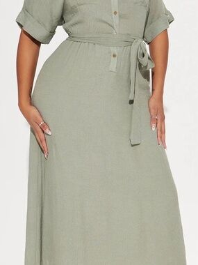 fashion nova olive green dress @Fashion Bonnie Lace Long - Long dress with ruffles Devine Available In Olive Bridal Party Satin Maxi Dress